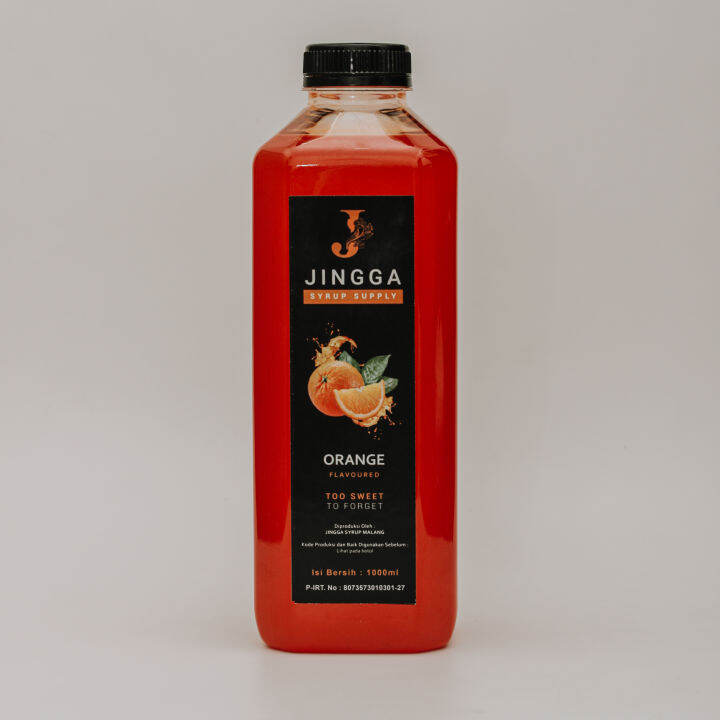 JINGGA Orange Syrup 1000 ml Sirup Flavor Jeruk Untuk Coffee Mocktail