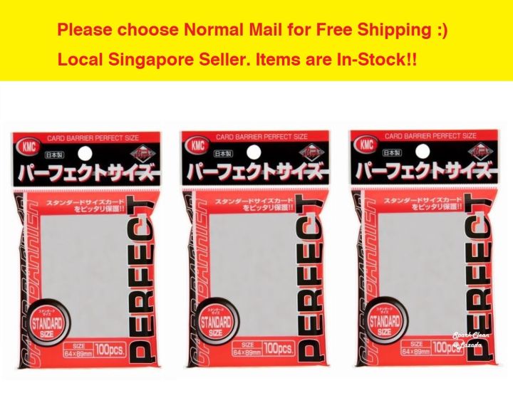KMC Perfect Fit Sleeves 3 Packs 3x100 Pieces Trading Card Sleeves Inner  Sleeves for Standard Cards MTG Digimon Pokemon TCG 64x89mm [In-Stock  Singapore Seller]