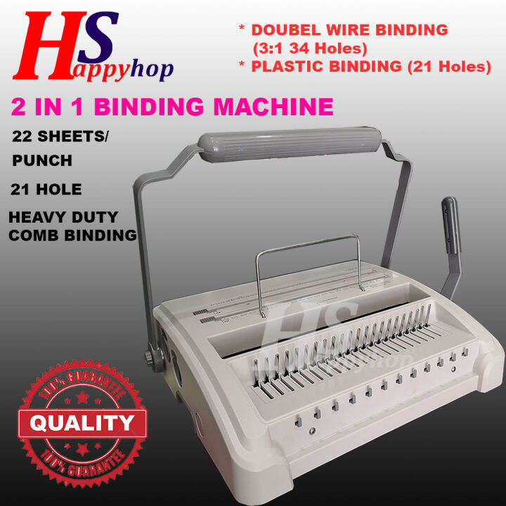 GEOMASTER 2 IN 1 BINDING MACHINE DOUBLE WIRE BINDING HEAVY DUTY COMB