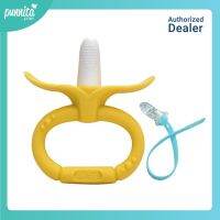 Ange Banana Teething Ring ยางกัด รูปกล้วย มือจับ วงกลม พร้อมคลิบหนีบติดเสื้อ คละสี  [Punnita Authorized dealer]