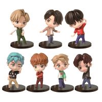 7pcs/set Kawaii Bangtan Boys Groups PVC Figure Model Toys Cute KPOP Star TOP Groups A.R.M.Y Action Figures Dolls Gift for Girls