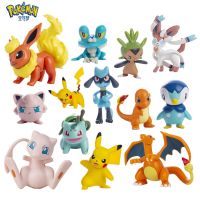 Pokemon Cartoons Anime Figure Pikachu Charmander Eevee Squirtle Cosplay Toys Model Figure Collection Dolls Child Birthday Gift