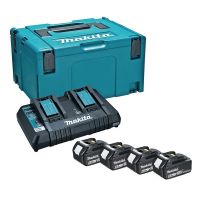 MAKITA รหัส 191K89-6 MKP3PG184 ชุดแบตเตอรี่ Power Source Kit DC18RD+BL1860Bx4+Makpac Type 3