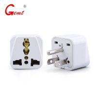 Universal USA Canada 3-Pin Travel Plug Adapter (Type B) Convert Europe UK India Australia To American Socket Round To Flat Pin Wires  Leads  Adapters