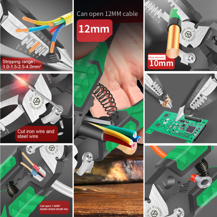 laoa-wire-stripper-electrician-pliers-cable-cutters-1-4mm-stripping-wood-screw-m3-m4-nail-cutting-crimping-hand-tools
