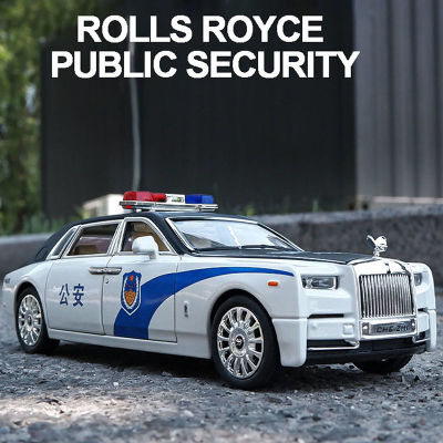 ใหม่1:32 Rolls Royce Phantom รถตำรวจของเล่นเด็กจำลองเสียงและแสง Diecasts &amp; ของเล่นยานพาหนะรุ่นเด็กของขวัญ