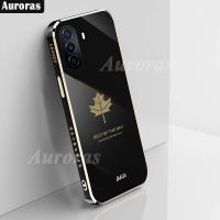 2023เคสโทรศัพท์ใหม่สำหรับ Huawei Nova Y71ส่องแสงใบเมเปิ้ลซิลิโคนนิ่มดีไซน์แบบเต็มรูปแบบสำหรับ Huawei Nova Y71 Y70ฝาหลัง