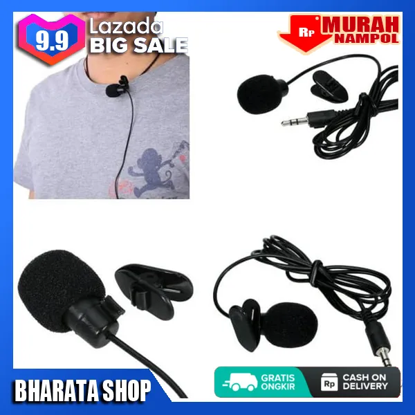 MIC CLIP ON KECIL JEPIT MIC KARAOKE RECORDING SUARA JERNIH UNTUK