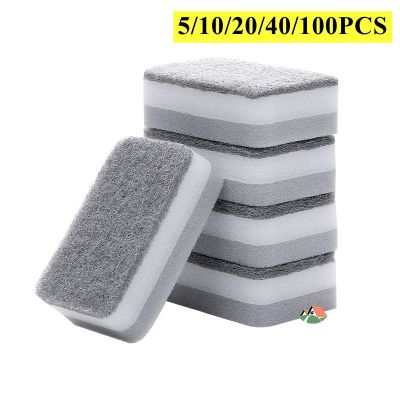 hotx 【cw】 5/10/20/40/100PCS Double-sided Cleaning Spongs Office Sponge Eraser Dishwashing Dish