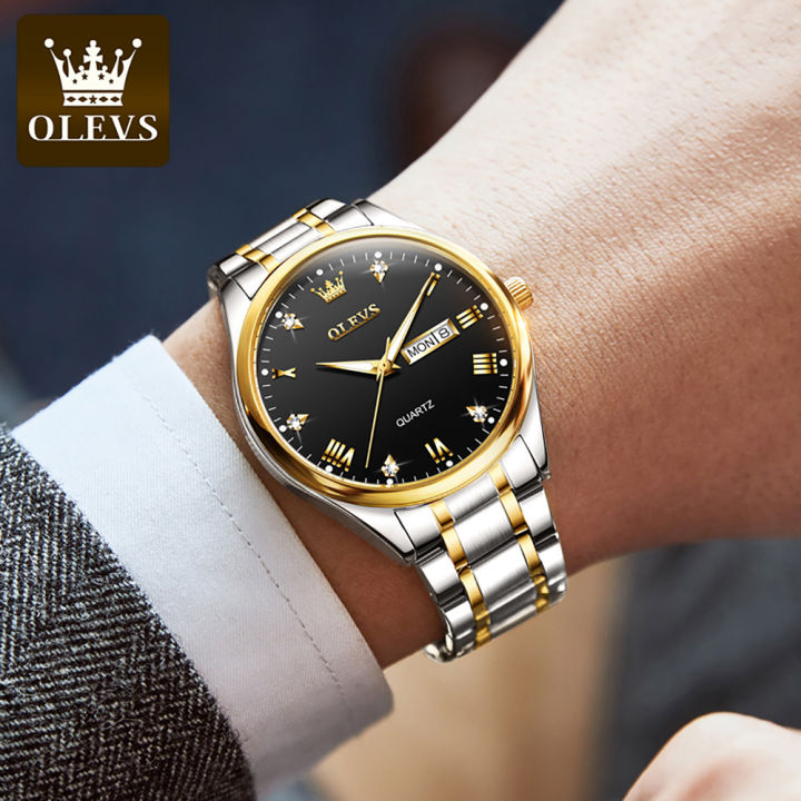 olevs-คลาสสิกขายร้อนนาฬิกาผู้ชายกันน้ำแฟชั่น-casual-japan-movement-สแตนเลสนาฬิกาเหล็กจอแสดงผลแบบ-dual-luminous-ของขวัญสำหรับแฟน
