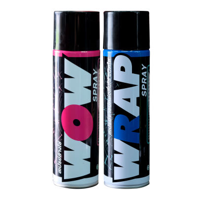 LUBE71 ชุดสเปรย์ล้างและหล่อลื่นโซ่รถมอเตอร์ไซค์  WRAP&WOW