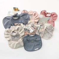 【CW】 Baby Cotton Bib Infant Boy Burp  Bibs Saliva Dot Print Cloths