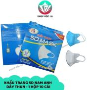 Hộp 10 Cái Khẩu Trang 5D Mask Nam Anh FAMAPRO Dây Thun