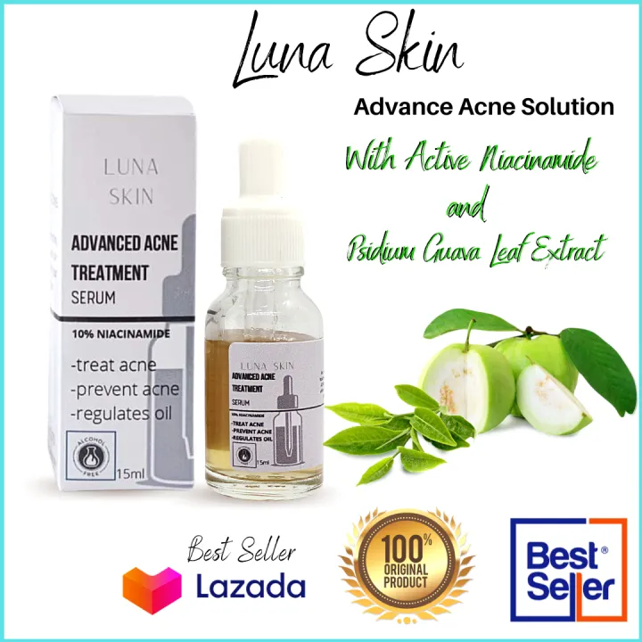 ORIGINAL LUNA ACNE ADVANCE SOLUTION Niacinamide Aloevera Extract Kutis