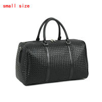 Fashion PU Leather Woven Pattern Travel Bag Large Capacity Men Women Shoulder Bags Business Travel Bag Luggage Duffle Bag