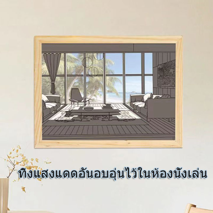 ภาพวาดแสงแดด-ภาพวาดแสง-ไฟกลางคืน-ไฟ-led-ตกแต่ง-ตกแต่ง-ภาพจิตรกรรมฝาผนัง-โคมไฟ-แบบชาร์จไฟได้-แสงบรรยากาศ-ส่องสว่าง-กรอบรูป-โคมไฟวาดภาพ