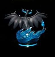 Anime Pokemon Charizard Dracaufeu Glurak Evolution Ver. GK PVC Action Figure Game Statue Collectible Model Light Up Toys Doll