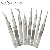 High Quailty 100 Brand Stainless Steel Anti-static Eyelash Tweezers Eyelash Extension Tweezer Tools for Eye Lash Extension