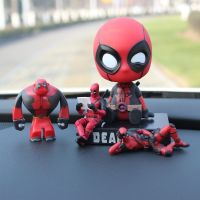 【jw】✑☜  Disney-Anime Movie Deadpool Figure Enfeites de Carro Espelho Retrovisor Automático Pingente Pendurado Decoração Modelo Brinquedos Acessórios