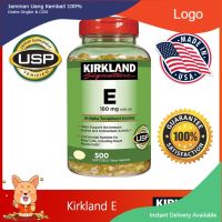 (Exp.08/25)Kirkland Vitamin E 400IU 180mg 500 softgels วิตามิน E แคปซูลนิ่มที่มีเนื้อหาสูง 500 แคปซูล .,.,.,.,