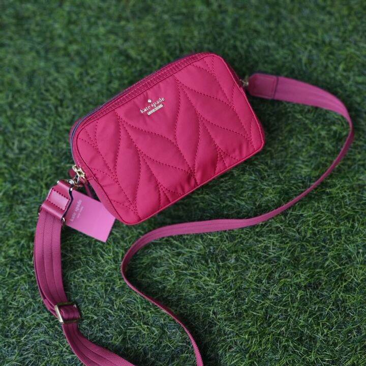 Kate Spade Red Ellie Double Zip Women's Nylon Camera Bag Lazada PH