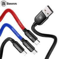 Baseus 3 in 1 สายชาร์จเร็ว 3.5A  สายชาร์จ 3 หัว Micro , Lighning , Type C ชาร์จไฟได้พร้อมกัน 3 เครื่อง สายยาว 1.50 ม.