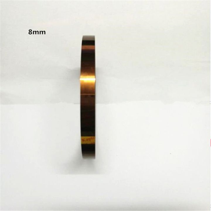 8MM Gold Finger อุณหภูมิทนกาวเทปเทป Polyimide สีน้ำตาลเทปฉนวนความยาว33เมตร