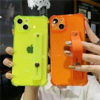 {Haojia เคสโทรศัพท์} กระเป๋าใส่ของสายรัดข้อมือกันกระแทกแบบใสสำหรับ IPhone 13 14 Pro Max 12 Mini 11 XS XR X 8 7 Plus SE2020 IPone 13Pro I14ปกอ่อน