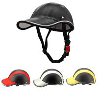 Bike Cycling Helmet Leather Half Open Face Protective Helmet Men Women Road Bike Helmet For MTB Skating Helmet Baseball Cap