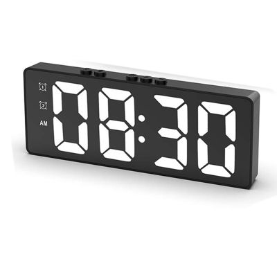 Digital Alarm Clock (Powered By Battery) or USB Powered Table Clock Snooze Night Mode 12/24H Electronic LED Clocks