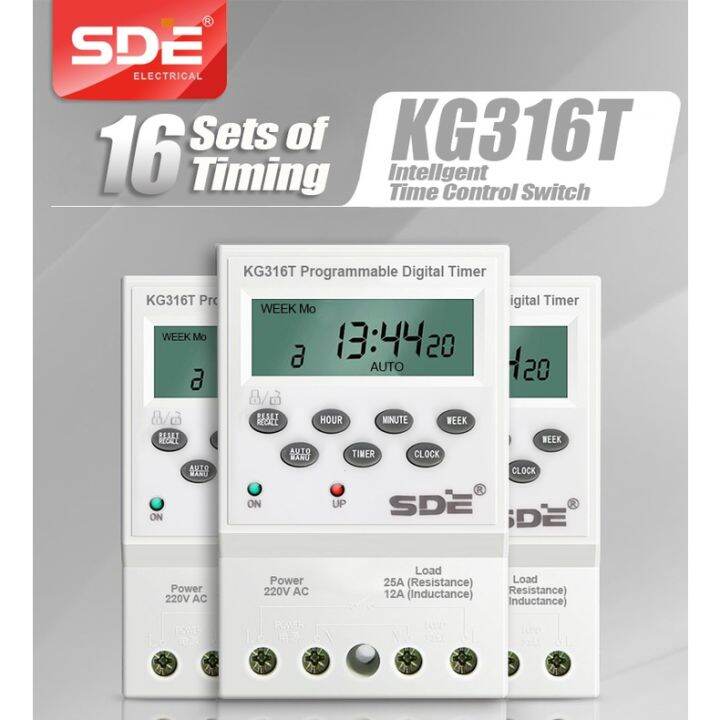SDE PROGRAMMABLE 24HOURS DIGITAL TIMER (KG316T) Lazada PH
