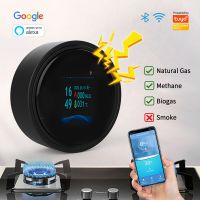 Tuya WiFi Natural Gas Leak Detector LPG Leakage Sensor With Sound Alarm Remote Monitoring Protection Security Via Google Alexa Household Security Syst