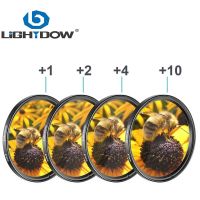 Lightdow เลนส์กรองแสง4 In 1ในมาโครใกล้ + 1+ 2 + 4 + 10ชุด49มม. 52มม. 55มม. 58มม. 67มม. 72มม. 77มม. สำหรับกล้อง Canon Nikon Sony ตัว