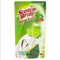 3M Scotch-Brite สก็อต-ไบรต์ ผลิตภัณฑ์ล้างจานชนิดเข้มข้น กลิ่นมะนาว ชนิดเติมขนาด 550 ml.