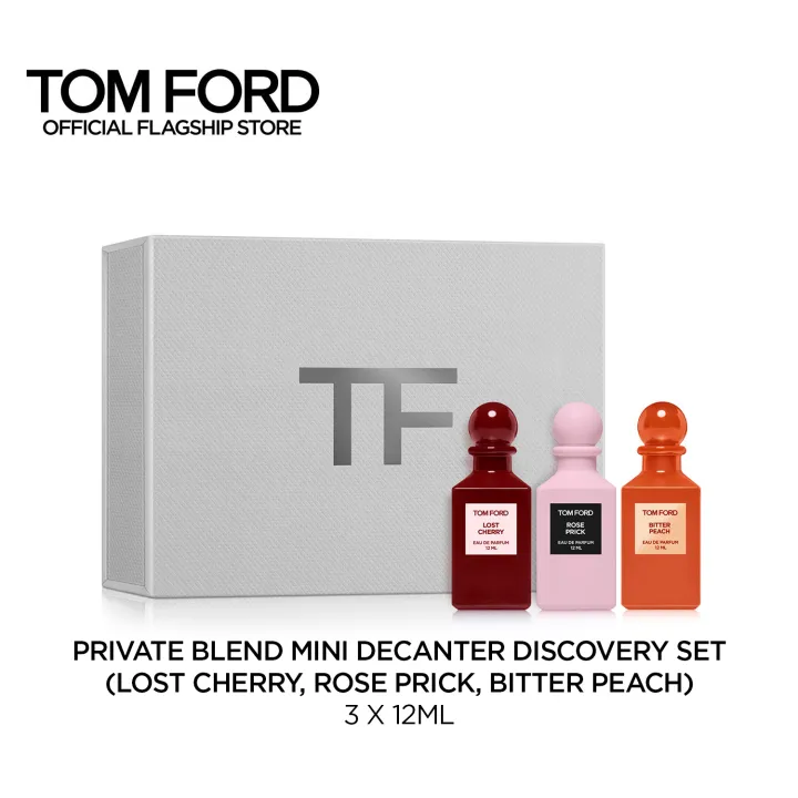 Lazada Exclusive] Tom Ford Beauty - 3-pcs Fragrance Set in Lost Cherry,  Rose Prick, Bitter Peach 12ml • Private Blend Mini Decanter Discovery Set  ทอม ฟอร์ด บิวตี้ น้ำหอม 