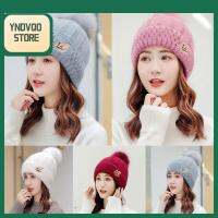 YNDVQO STORE กิจกรรมกลางแจ้งกลางแจ้ง ถักนิตติ้ง หนาขึ้น หมวกบีนี่ หมวกสำหรับขี่ หมวกแก็ปฝากระโปรง หมวกทรงกะลา