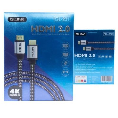 สาย HDMI 3D 4K (V.2.0) M/M (1.8M) สายถัก GLINK GL201