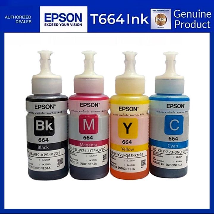 Epson T664 Ink Original Genuine Bottle T664 664ink L350 L110 L355 L365 L120 L3 Epson 70ml Epson 8118