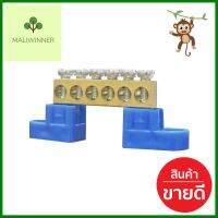 เทอร์มินอลกราวด์ทองเหลือง 16 มม. 6 ช่อง CT ELECTRICBRASS TERMINAL GROUND BAR CT ELECTRIC 16MM 6-POSITION **หมดแล้วหมดเลย**