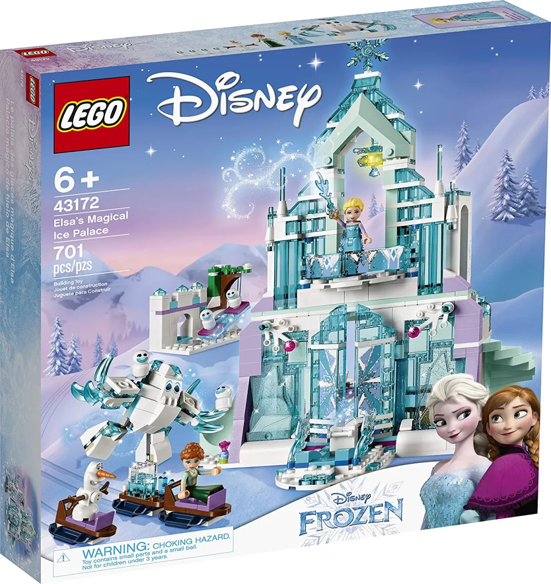 From Denmark】LEGO Disney Princess Elsa Magic Ice Palace 43172 toy castle  puzzle set with mini