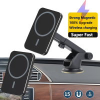 Kereta Magnetik Kuat Pengecas Tanpa Wayar Efon ถ้วยดูดช่องแอร์ที่ยึดสุญญากาศสำหรับรถตุ๊กตุ๊ก Magsafe 12 Mini 13 14 Pro Max