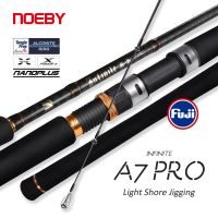 Noeby Shore Light จับคันเบ็ด2.49M 2.75M 2.9M M M M MH 2ส่วนหมุนคันเบ็ดตกปลาไกด์ฟูจิ