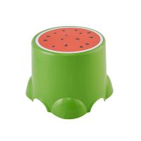 Household Plastic Stool Cute Cartoon Childrens Stool Low Stool Small Bench round Stool Baby Changing Shoes Fruit