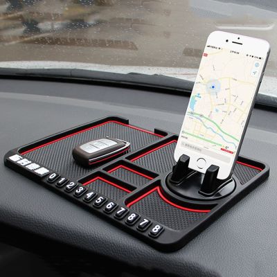 Multi-Functional Car Anti-Slip Mat Auto Phone Holder Non Slip Sticky Anti Slide Dash Phone Mount Silicone Dashboard Car Pad Mat Car Mounts