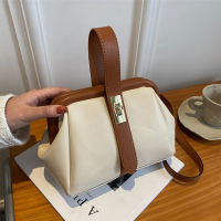 2022 Spring New Ladies Messenger Bag Womens Clip Shoulder Bag Soft PU Leather Small Fashion Hand Bucket Bag Luxury Designer