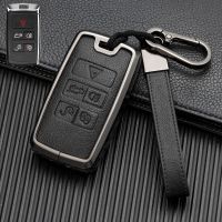 fgjfykjd Leather Car Key Fob Cover Case Protector for Land Rover Range Rover Evoque Discovery Sport Velar for Jaguar XE XF E-Pace F-Pace