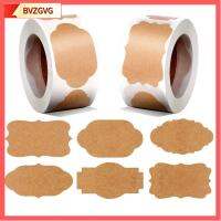 BVZGVG 300pcs/roll กันน้ำ ขวดแยม เครื่องเทศ กระดานดำ แท็กขวด ฉลากคราฟท์ สติ๊กเกอร์ฉลาก