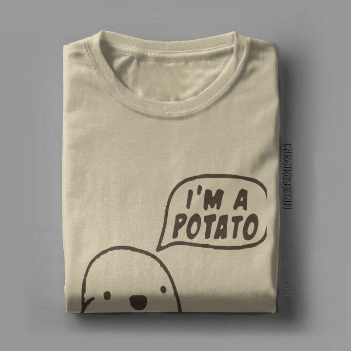 i-am-a-potato-t-shirt-for-men-lgbt-fashion-100-cotton-tees-crew-neck-classic-short-sleeve-t-shirt-printed-clothes