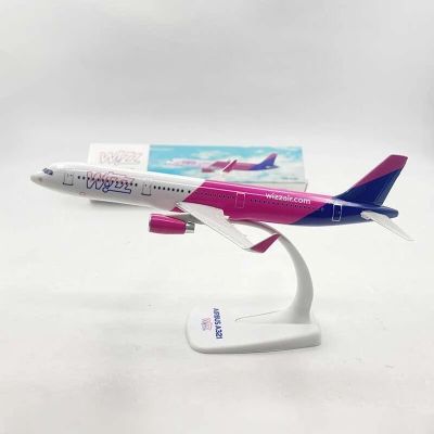 ของเล่นโมเดลเครื่องบิน A321อากาศ WIZZ ขนาด1/200พร้อมฐานแสดงแบบคงที่เครื่องบินของเล่นของเด็กผู้ชายของสะสมของขวัญของชำร่วย