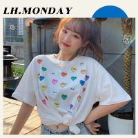 LH.Monday   ? เสื้อยืดปักรูปหัวใจ เกาหลีฟีเว่อร์มา  ?   ลุคสาวหวาน ก สดใสสุดๆ น่ารักน่าถนุถนอม  ?